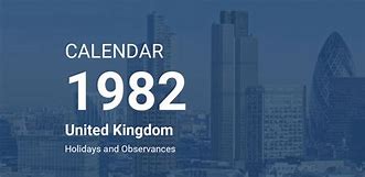 Image result for 1982 Calendar UK