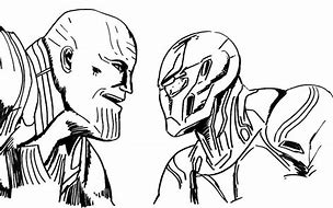 Image result for Iron Man vs Thanos Coloring Pages