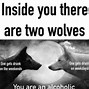 Image result for Two Wolves Meme Blank