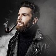 Image result for Leather Biker Man Smoking