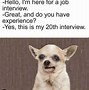 Image result for New Job Interview Meme