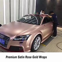 Image result for Satin Black Car Wrap Rose Gold Accents