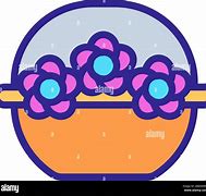 Image result for Cartoon Flower Basket