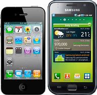 Image result for iPhone vs Galaxy Phone PNG