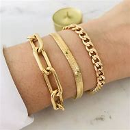 Image result for Gold Chain Link Bracelet