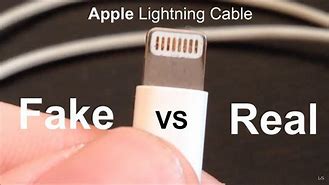 Image result for Apple Cabel Fake vs Real
