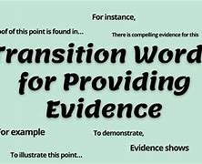 Image result for Evidence Transition Words