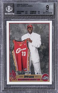 Image result for LeBron James Autographed Rookie Card