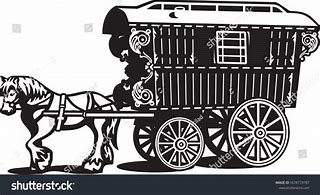 Image result for Gypsy Wagon Black and White