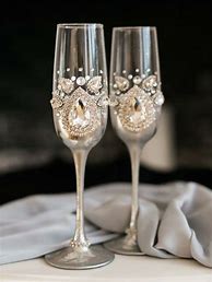 Image result for Champagne Glasses for Engagement