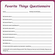 Image result for Favorite Things Template