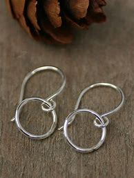 Image result for Thin Silver Hoop Earrings