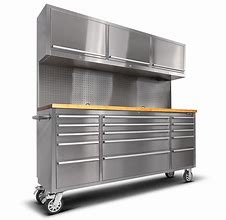 Image result for stainless steel workbench with shelf