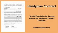 Image result for Free Printable Handyman Contract