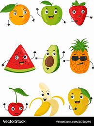 Image result for Cartoon Fruit Faces for Kids