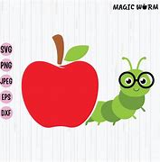 Image result for Bookworm Svgworm Apple SVG
