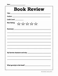 Image result for Book Review Sheet Template