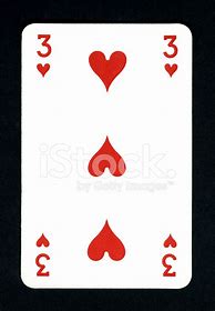 Image result for Playing Card 3 Hearts