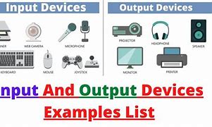 Image result for Input and Output Devices Examples