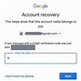 Image result for Google Account Recovery Form Inages