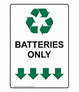 Image result for Battery Waste Sign
