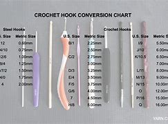 Image result for Crochet Hook Sizes