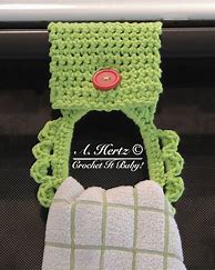Image result for Crochet Kitchen Towel Holder Pattern