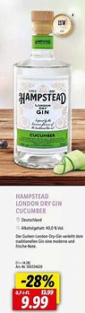 Image result for Lidl Cucumber Gin