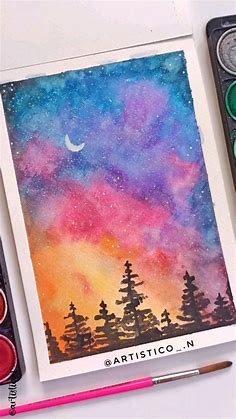 Water color galaxy | Galaxy painting, Abstract art painting diy, Diy art painting