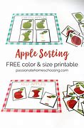 Image result for Apple Size Sorting for Preschoolers Free Printable