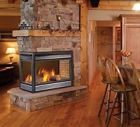 Image result for Double Sided Fireplace Mantels