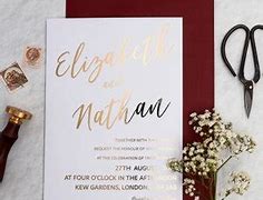Image result for Gold Foil Wedding Invitations