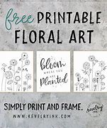 Image result for Free Printable Flower Wall Art 8X10