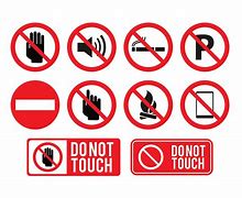 Image result for Do Not Touch Sign SVG
