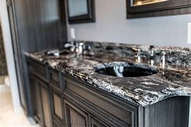 Image result for Black Granite Bathroom Vanity Top