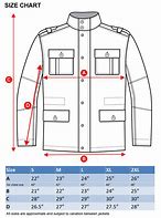 Image result for M65 Field Jacket Size Chart