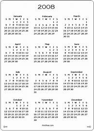 Image result for 2008 Calendar UK
