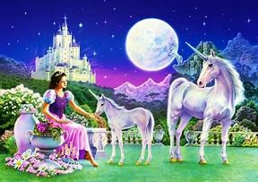 Image result for Unicorn and Princess Cartoon