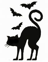 Image result for Halloween Black Cat Silhouette