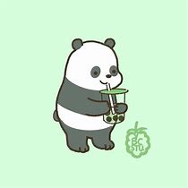 Image result for Cute Kawaii Drawings Panda Eating Bamboo