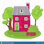 Image result for Cute Pink House Clip Art