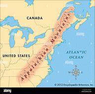 Image result for The Appalachian Mountains Map