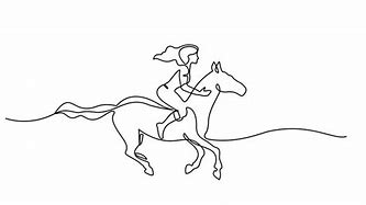 Image result for Horse and Rider Outline