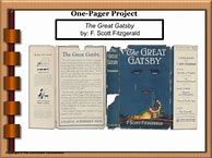 Image result for The Great Gatsby One-Pager