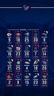 Image result for Houston Texans Schedule 2018 Printable