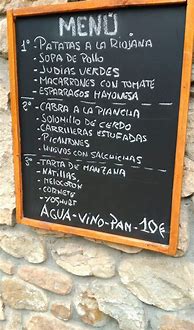 Image result for Resturante Español Menu