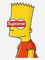 Image result for Bart Simpson Supreme Black Outline