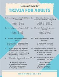 Image result for Printable Trivia Questions Answers