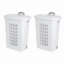 Image result for Sterilite Laundry Basket with Wheels