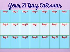 Image result for 21 Day Calendar Printable